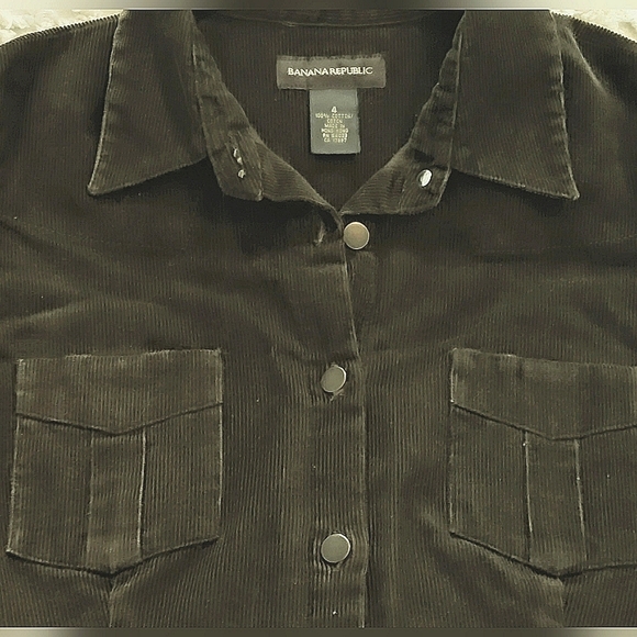 Vintage Banana Republic Long Corduroy Coat Button Front Jacket - Picture 4 of 5